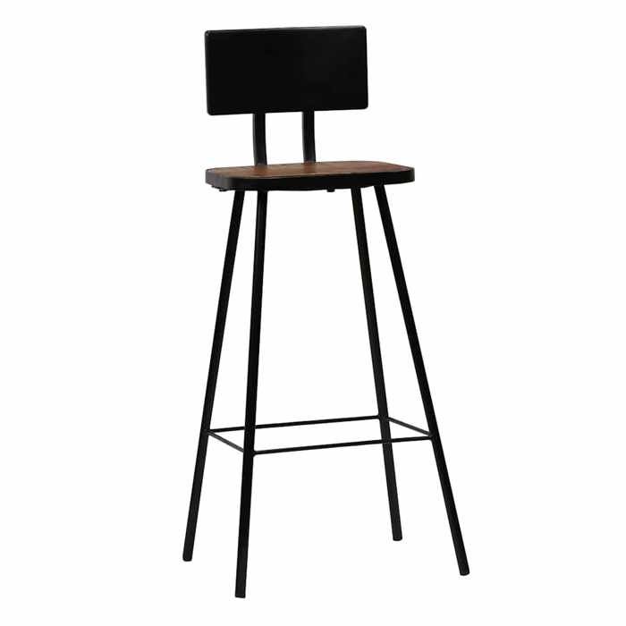 VidaXL Set of 2 Bar Stools, Pub Chair, Bistro Seat, Furniture for Dining Room Kitchen Living Room Home Interior, 245390
