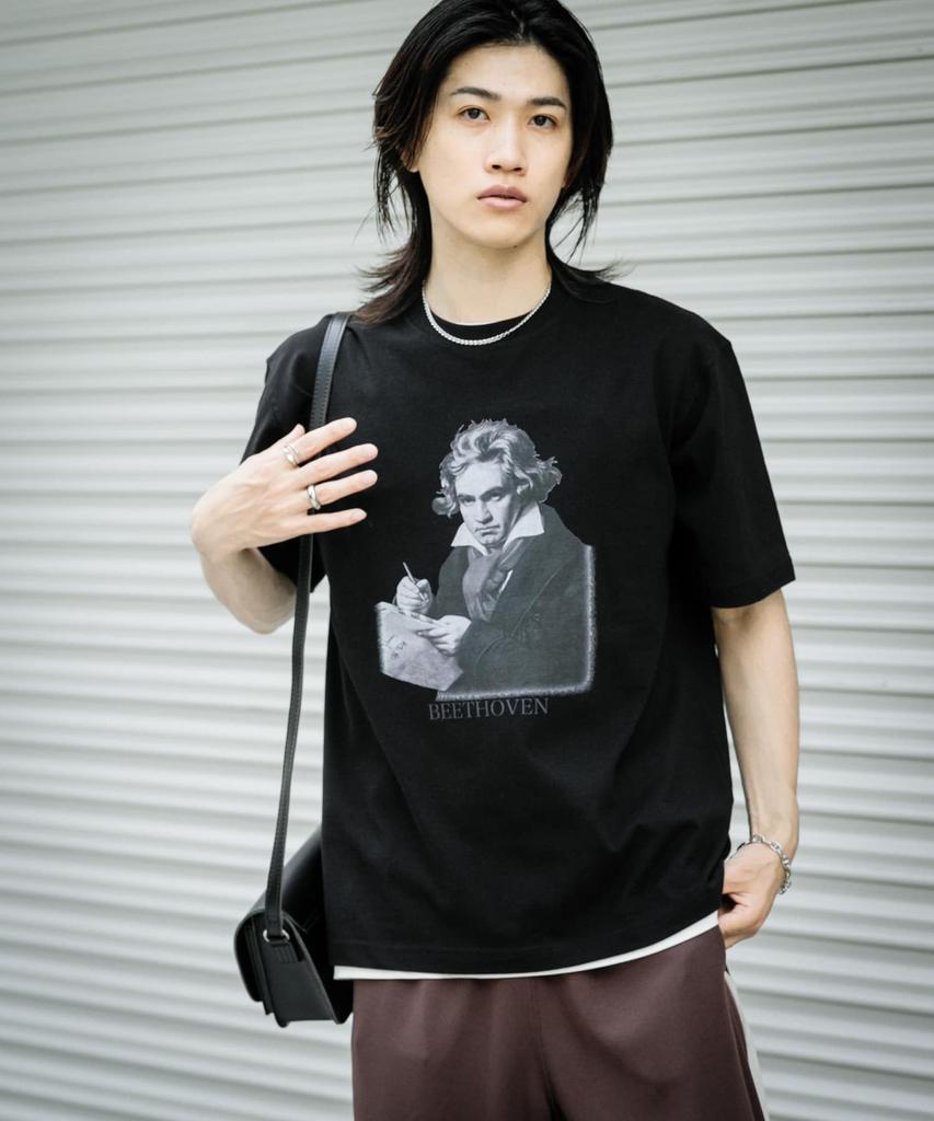 Sense of Place Men's Vintage-Like Beethoven T-Shirt, Size AA45-11S161, Black, Medium