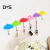 Wandhaken für Regenschirme, Geldbörsen und Schlüssel, einfache Installation, mehrfarbig, vielseitig, selbstklebend, 3D, dekorative Haken zum Aufhängen