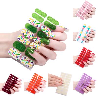 16 Sheets Nail Polish Strips Full Nail Wraps Stickers for Nail Art Decals Nail Stickers Nail Polish Wraps Strips