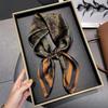 Tree Oil Painting Print Neckerchief Classic Imitation Silk Square Scarf Breathable Bandana Head Wrap Hair Accessories