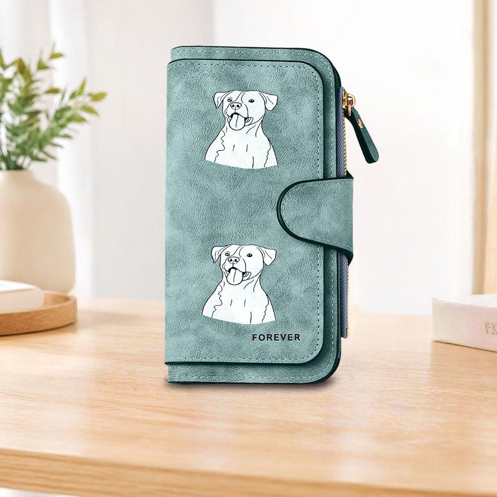 Cute Dog-themed Long Zipper Wallet, Large-capacity Card Holder, Unisex Clutch Bag, Stylish Zippered Coin Purse, Suitable for Daily Use, a Great Gift