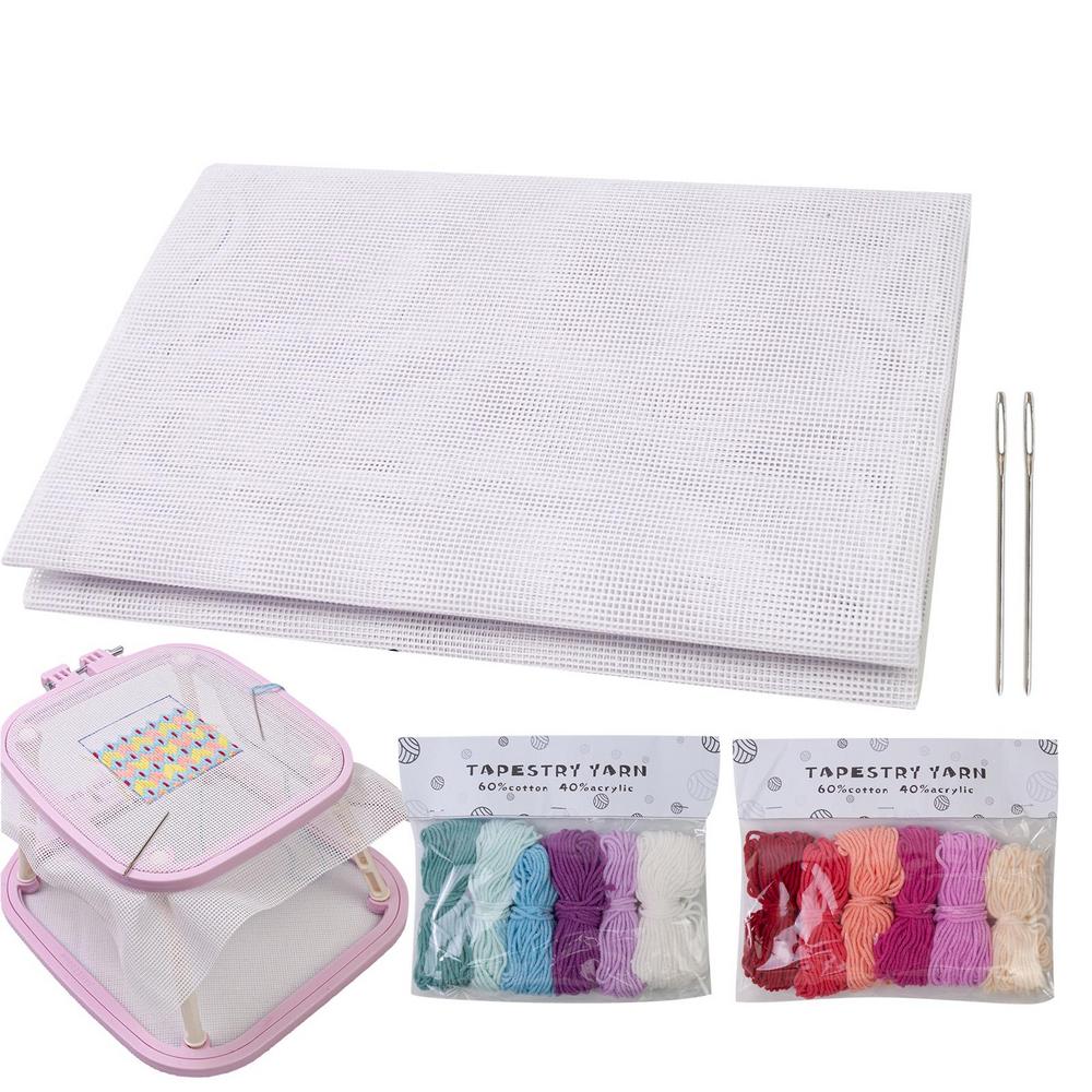 

Design Works Crafts Precise Canvas Kit Канва для вышивания крючком для создания закладок Подставки для салфеток Коробки для салфеток Украшения для стен