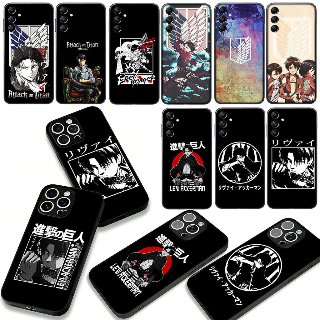 Attack on titan Eren Jaeger levi Phone Cover Case for Apple iPhone 16 15 14 Plus 13 12 Mini 17 Pro Max + 16E Air 16+ ProMax
