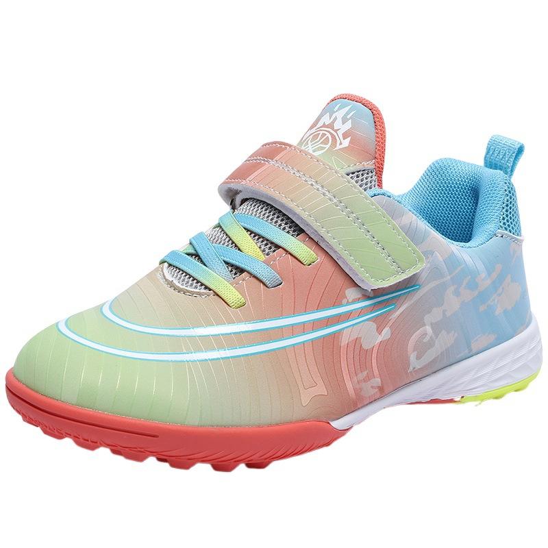 6888 Children's Football Shoes Velcro Low-top Leather Surface Broken Nails Youth Primary School Boys and Girls Training Sports Shoes