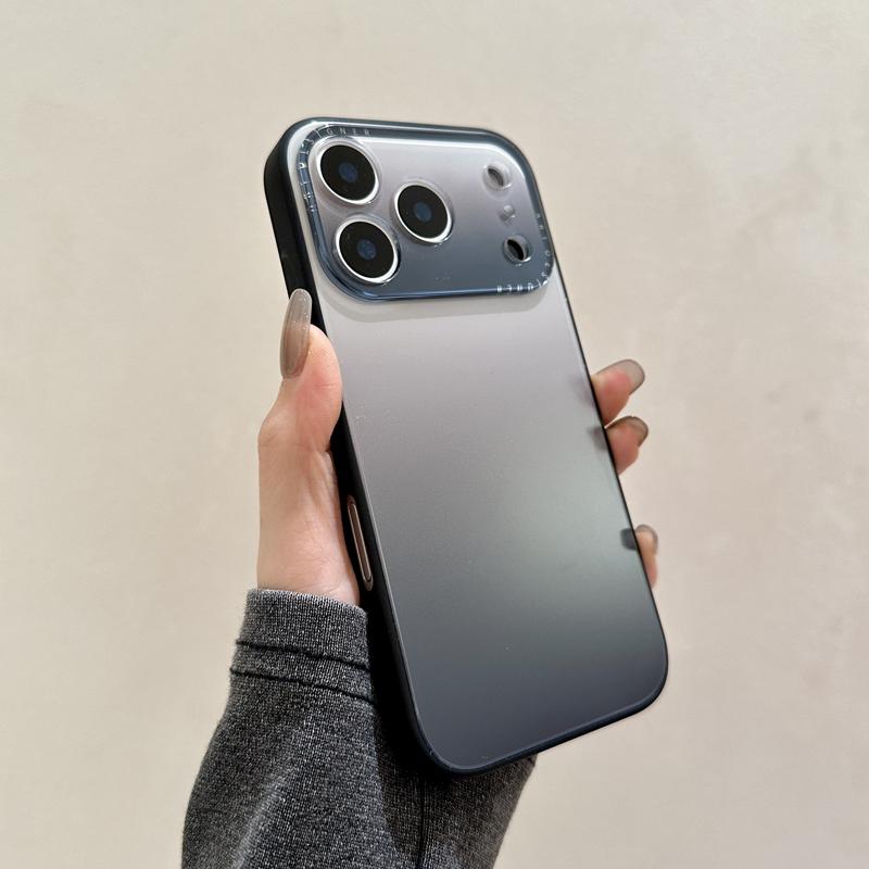 Hoesje voor IPhone17 16 15 14 13 Pro Max Verloop Huidgevoel Acryl Zeefdruk Hard Siliconen Schokbestendig Achterkant