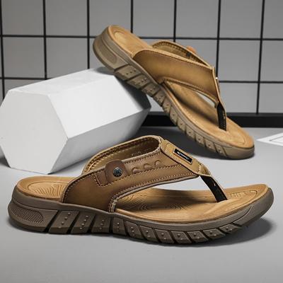 Zapatillas Casuales para Hombre Verano Exterior Punta Abierta Zapatos de Playa Suela Suave Cómodas Sandalias de Vacaciones para Interior Moda Antideslizante Transpirable