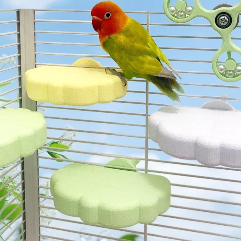 Wear Resistant Bird Resting Platform Cloud Shape Beak Grinding Stand Hopping Stand  Cockatiel