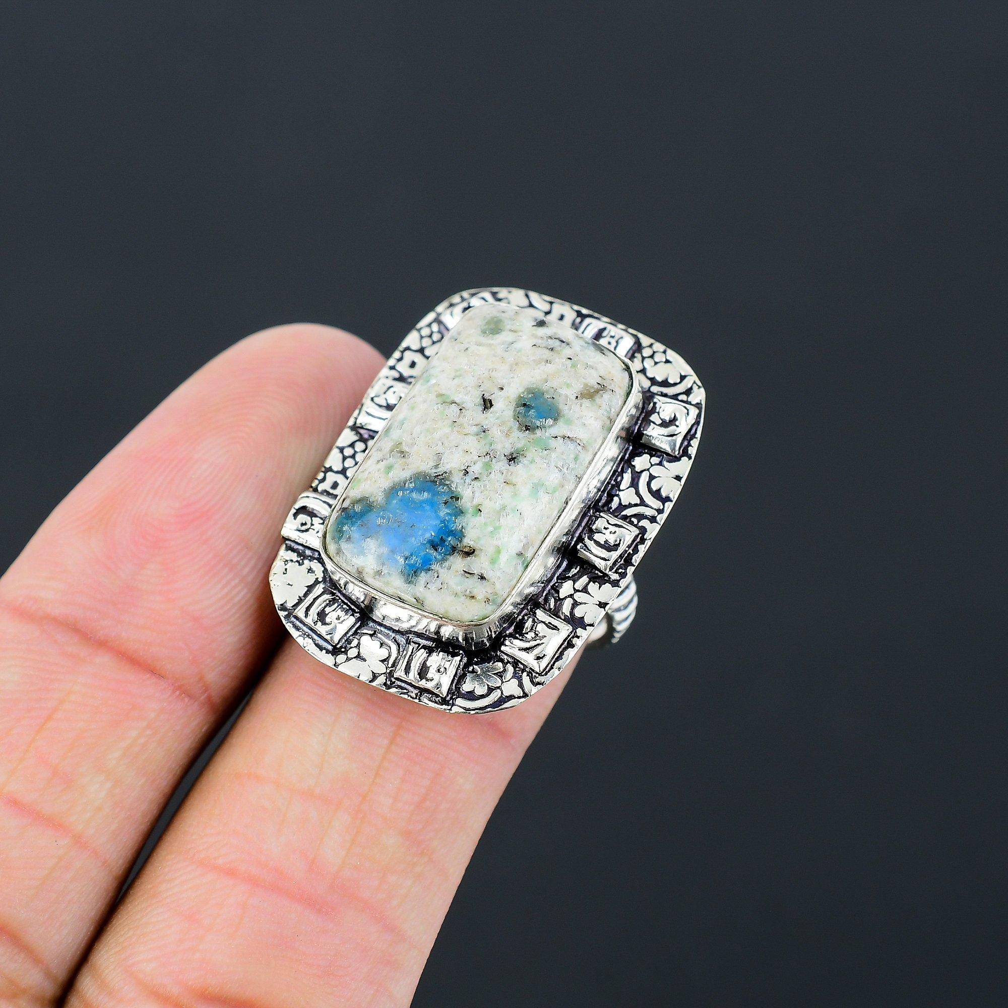 Daughters Day Deal 925 Silver K2 Jasper Gemstone Wife Solitaire New Ring Size 8 8