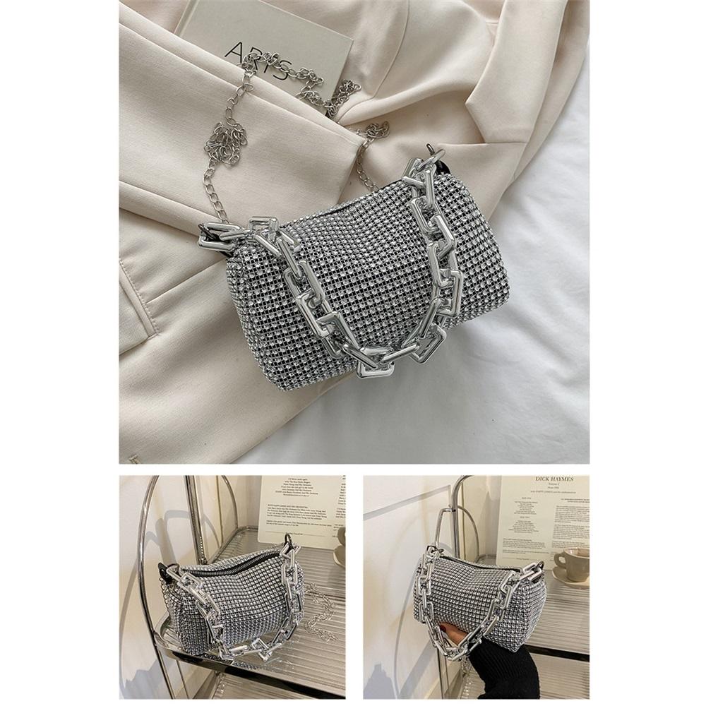 Trendy Spring Summer Women's Bag - Personalized Colorful Diamond Chain Shoulder Crossbody Bag