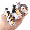 Oenux 16pcs Mini Dog Animals Model Action Figure Schnauzer Chow Chow Puppy Figurines Devon Rex Cat Cake Toppers Toy Kid Gift