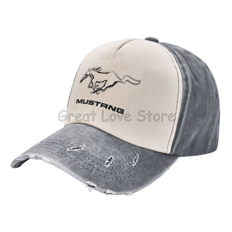 

Vintage Mustang Baseball Caps Unisex Adjustable Snapback Hats Trucker Hat Washed Cotton Cap Cowboy Hat Retro Sun Visor Cap Adjustable