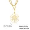 Dawapara Metatron's Cube Symbol Medal Necklace Stainless Steel Sacred Geometry Spiritual Protection Talisman Pendant