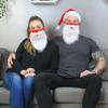 Creative Christmas Beard Mask Red Pure Cotton Santa Claus Beard Mask Holiday Funny White Beard Mask Christmas Cosplay Supplies