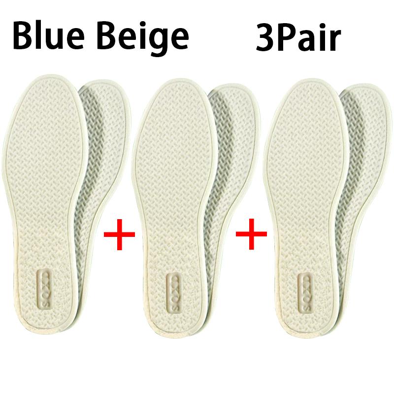 Cooling Latex Sports Insoles, Ultra-Thin Breathable Cushioned Inserts, Anti-Slip Insoles for Barefoot & Daily Use 1Pair/3Pairs