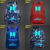 Bts Kpop Bangtan Boys Leuchtender Rucksack Mode Nylon Schulter Reise Tasche Schule
