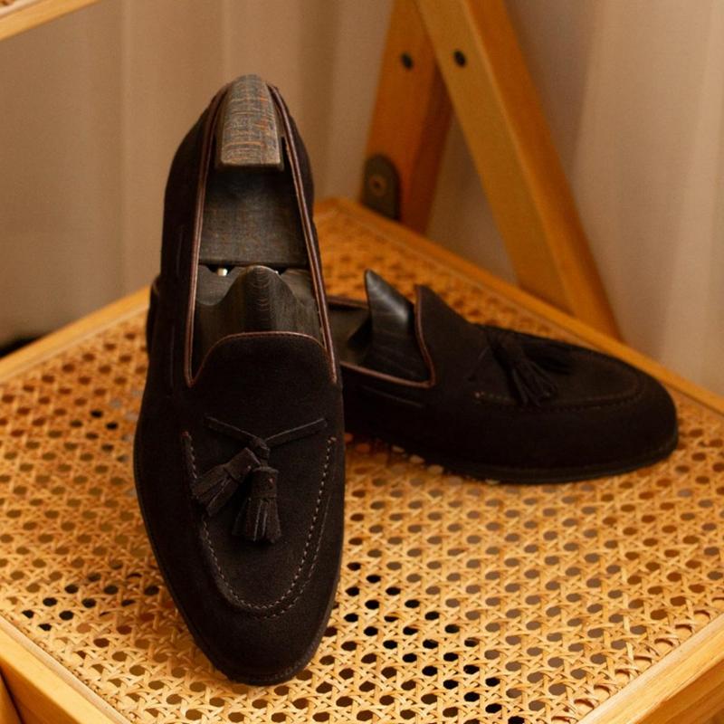 Fashion Genuine Leather Loafer Shoes for Men Handmade British Trendy Lazy Casual Shoes New Versatile