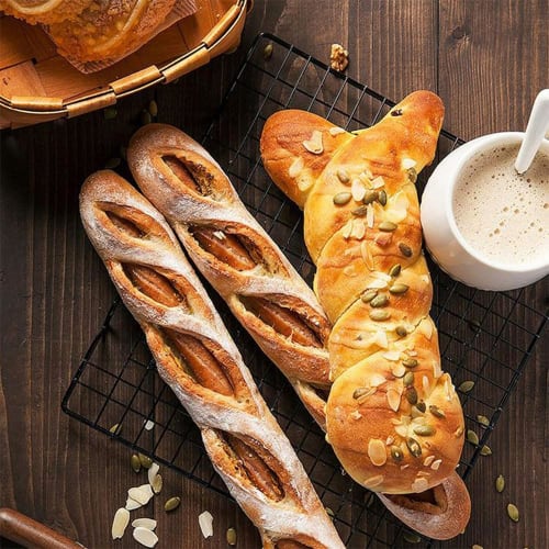 DFsucces Cake Cooler, Single Layer, Non-Stick, Non-Stick, High and Low Temperature Resistant, Baking Cooling Rack for Cakes, Breads, Sweets, Chocolate