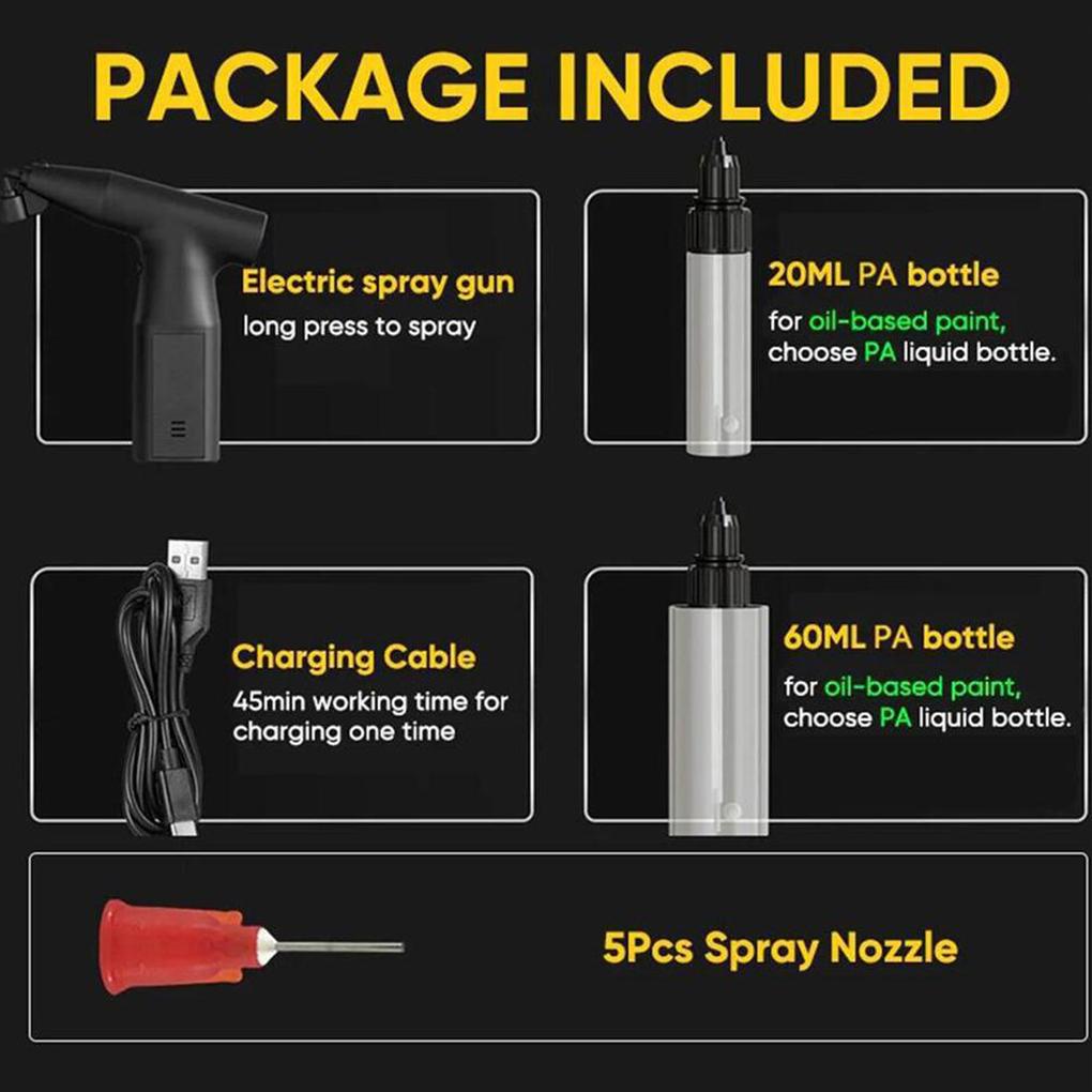 Elektrische Wiederaufladbare Spritzpistole für Autos, Elektrische Spritzpistole, Elektrische Spritzpistole Farbspritzgerät für Autolackierung