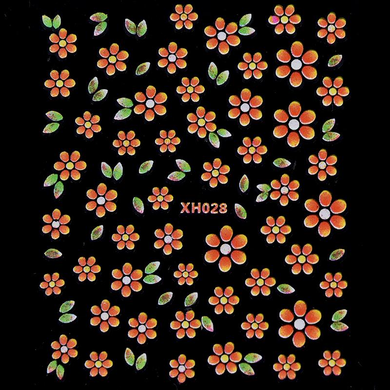 3D Nail Art Transfer Stickers 30 Sheets Flower Decals Manicure Decoration Tip