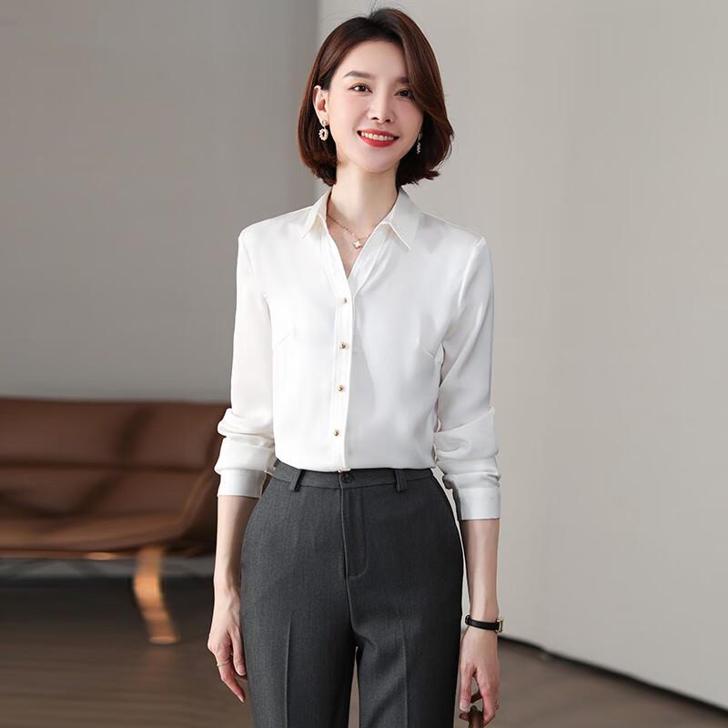 

Women s Professional V-Neck Long Sleeve Blouse M