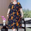 Abiti estivi eleganti taglie forti Abiti vintage oversize a maniche corte larghi da donna