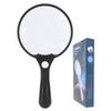 Handheld Magnifying Glass Elderly Portable Magnifier with 3 LED Light for Jewelry Appraisal Reading