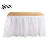 Birthday Party Table Plastic Fine Adhesive Strip Waterproof with Skirt Disposable 420x70cm Heavy-Duty Dining Cover