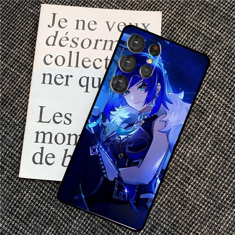 Yelan Genshin Impact Case For Samsung Galaxy S21 S22 S23 S24 Ultra Note 20 Note 10 S8 S9 S10 Plus S20 FE Cover
