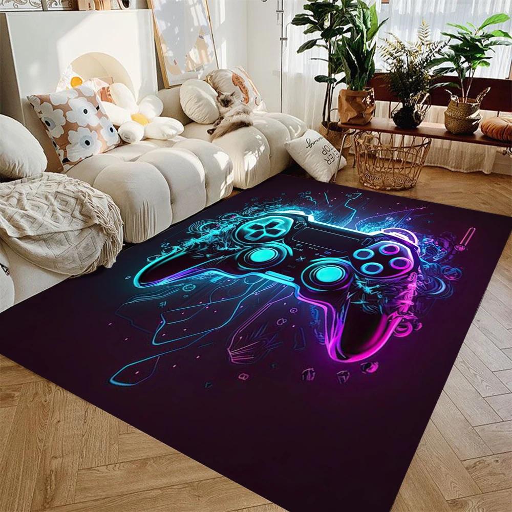 2025 New Gaming Carpet for Boys Room Gamer Casual Controller Design Rug for Game Room Bedroom Decor Non-slip Washable Floor Mat