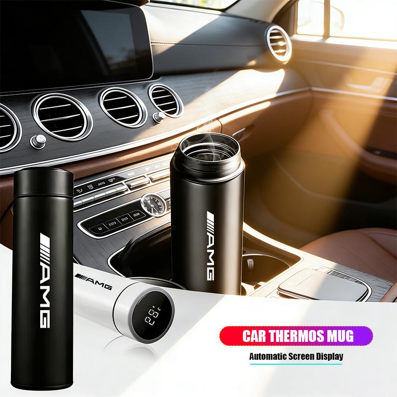 500ML Car Vacuum Cup Thermos Mug 304 Stainless Steel Kettle Teapot For Mercedes Benz AMG GLC W203 W206 W220 W205 W211 W212 W201 UQ4