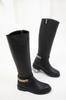 Women Modern Stylish Fashion Boots Boots Faux Leather Black Boots
