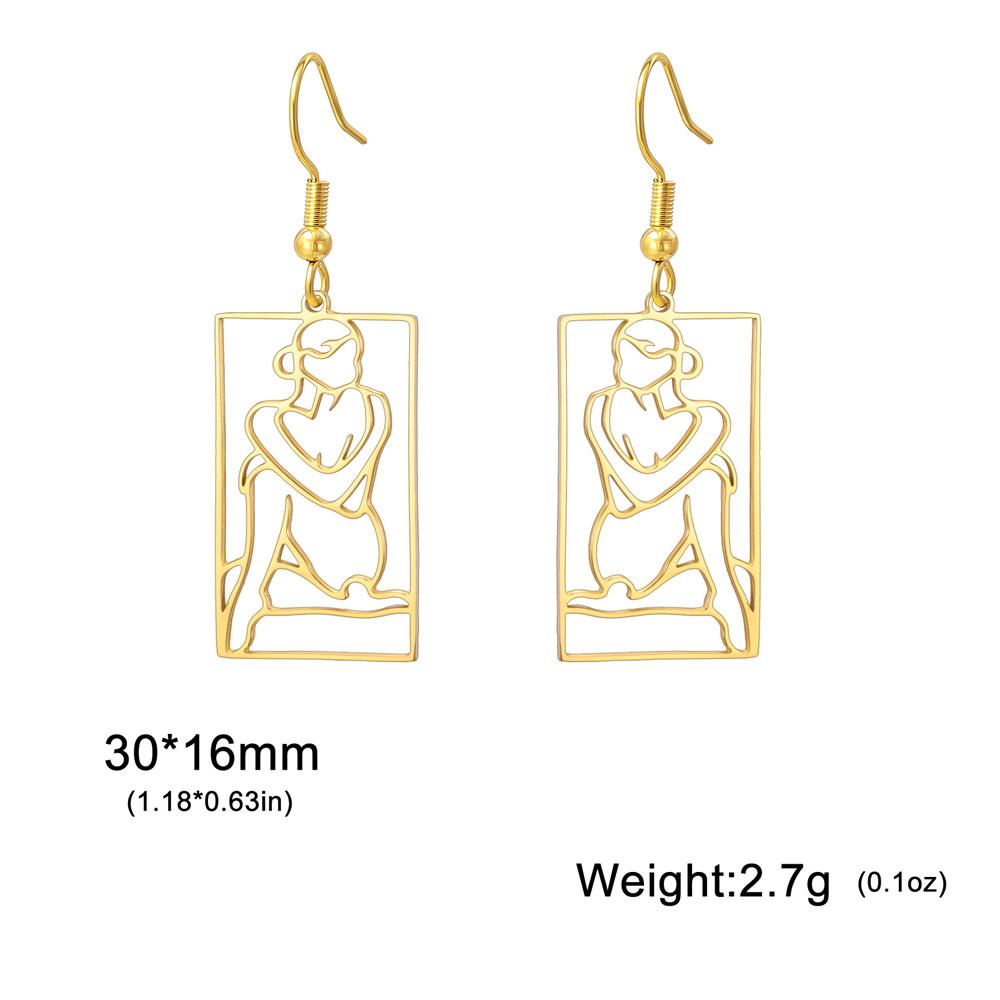 My Shape Charming Beauty Earrings for Women Girls Stainless Steel Fascinating Shapely Beauty Drop Earrings Fashion Jewelry Gift
