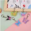 Plastic Butterfly Shaped Keychain Gift for Women Girl Keys Bags and Phones Charm Decorative Butterfly Key Rings