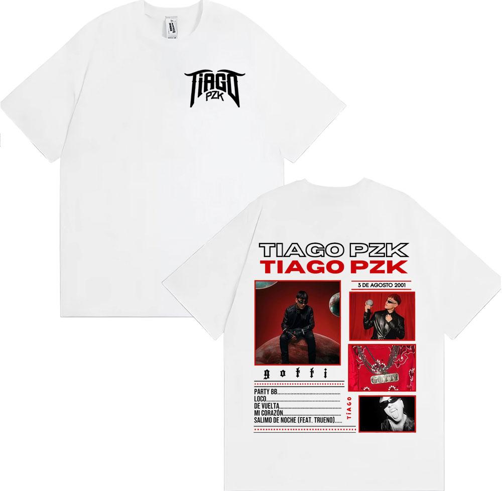 Rapper Tiago Pzk New Album 2025 Graphic T-shirts Men Women Fashion Trending High Street T-shirt Casual Cotton Oversized T Shirts