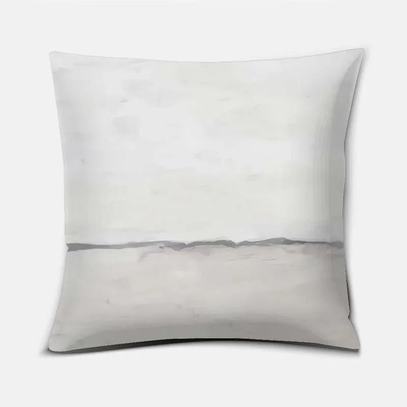 Square Home Office Oil Painting Landscape Series Pattern Decorative Pillowcase