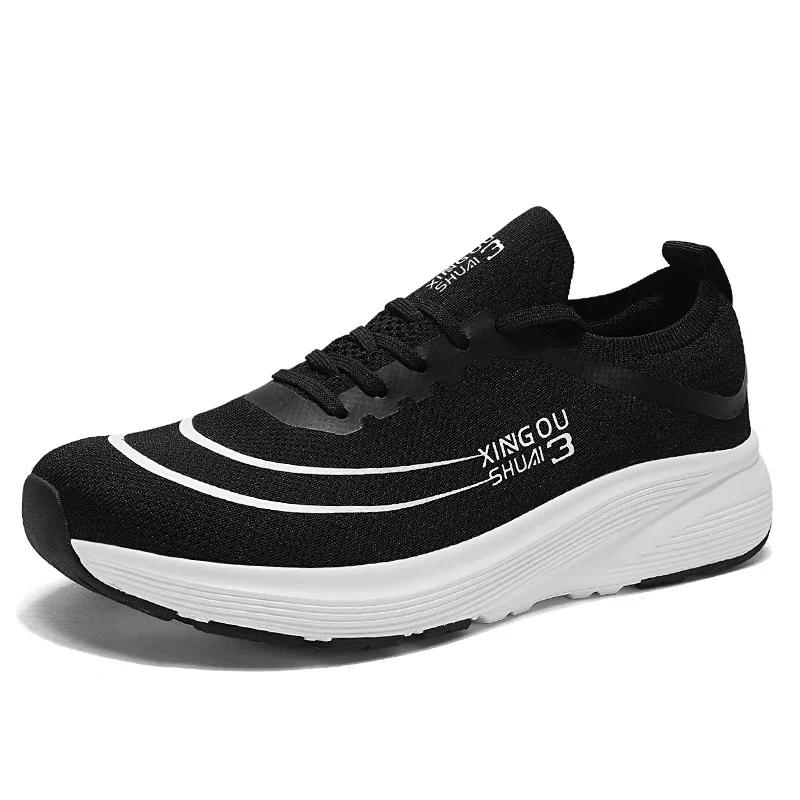 

Green 2025 High-qualit Summer Lace-up Men s Large-sized Sports Lightweight Outdoor Woven Breathable Running Shoes Durable Sole 36 чорний