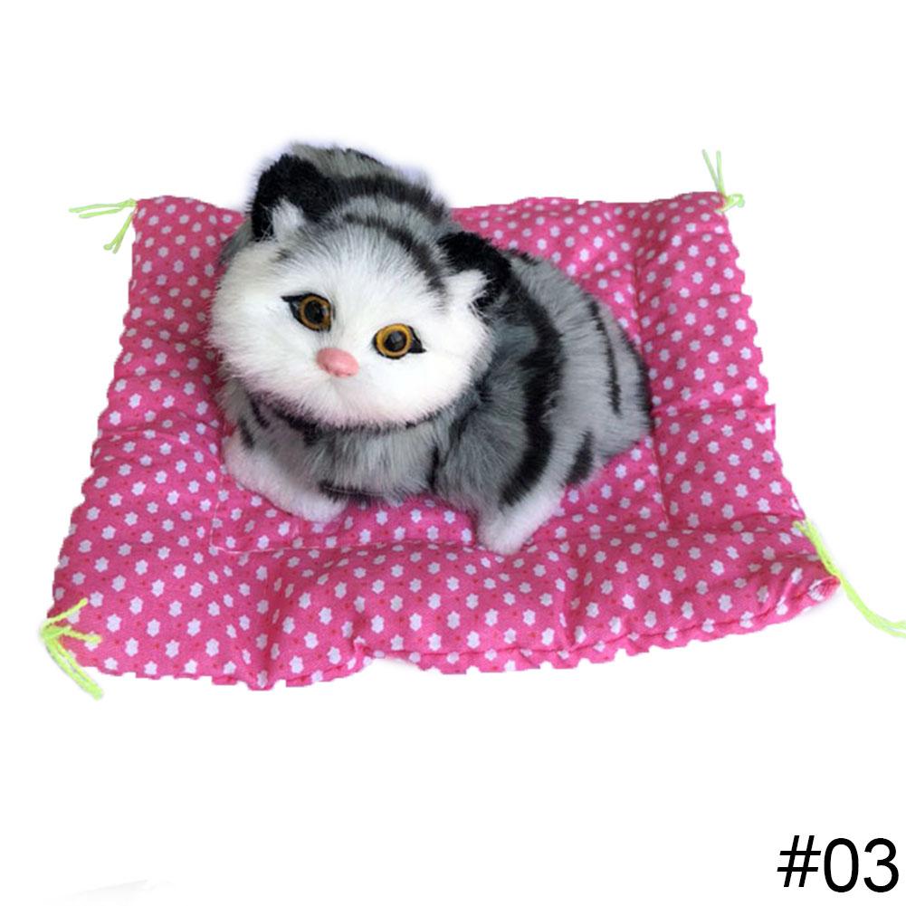 New Simulation Sleeping Cat Animals Display Mold Portable Fake Cat Kittens Doll Ornaments Decoration Kids Gift