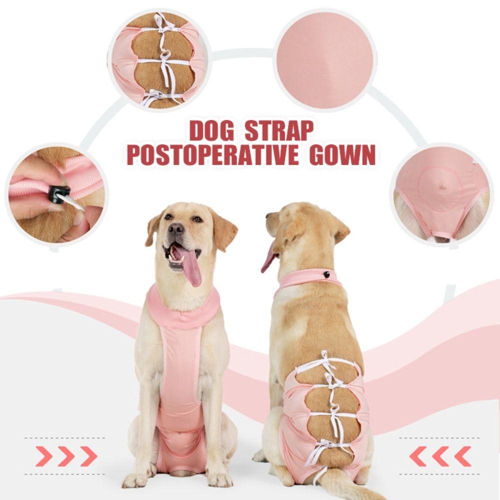 Adjustable Anti-licking Pet Clothes with Straps Dog Surgery Clothes  Weaning