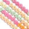2Pcs Clay Rose Flower Ball Beads Straight Hole 20mm Multicolor Loose Polyester Beads DIY Earring Bracelet Key Chain Supplies