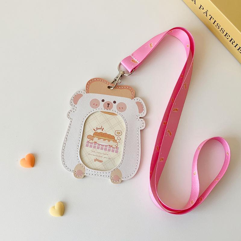 Cute Cartoon Capybara Animal Decoration Set Campus Card Protection Set Small Card Key Chain Pendant Photo Storage Protector