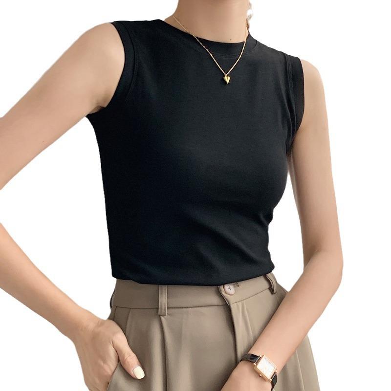 Sleeveless T-shirt for Women with Short-sleeved Summer New Style for Inner Top