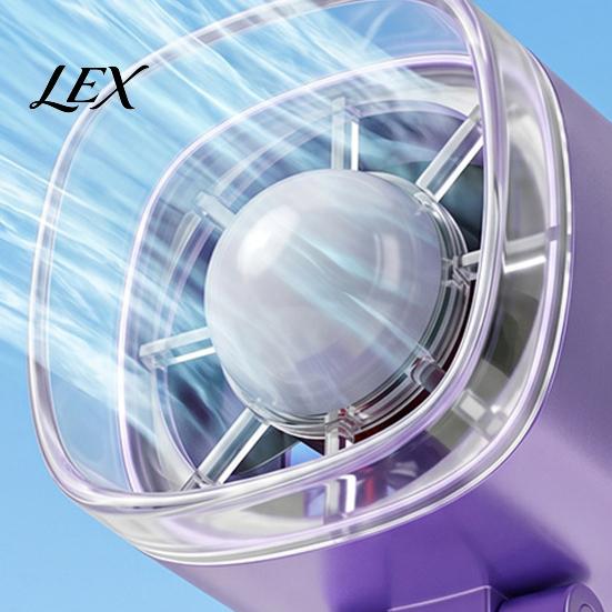 Camping Fan with LED Light Mini Handheld Fan, Foldable 2-in-1 Cooling Flashlight, 100 Speed Quiet Personal Adjustable, USB Rechargeable for