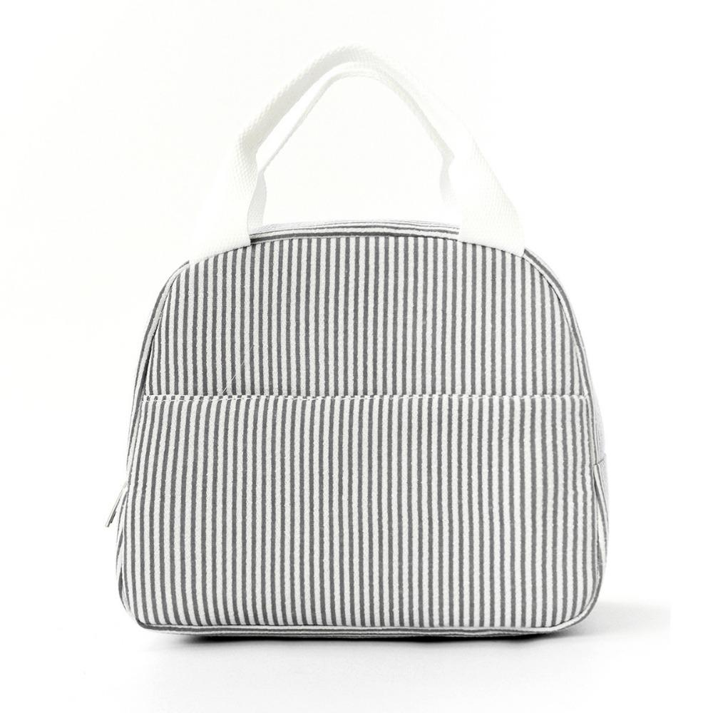 Compact Corduroy Insulated Lunch Bag Large Capacity Portable Thermal Lunch Bag Hand-Held Minimalist Handbag Picnic