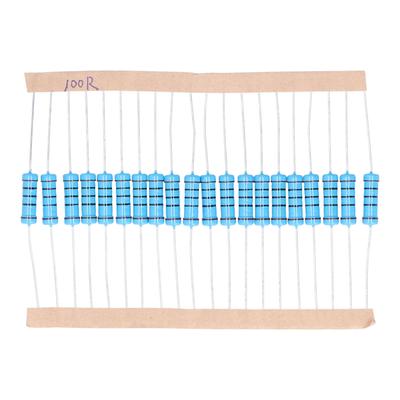 20Pcs 100 Ohm Resistors Metal Film 2W 1percent  Tolerance Resistance Electronic Accessories