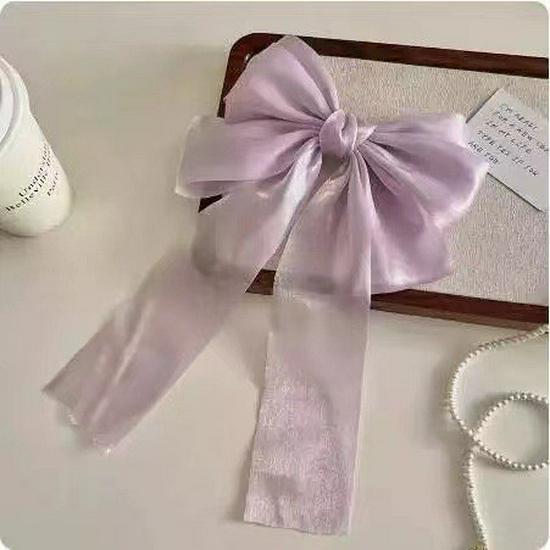 

Creamy Sweet Mesh Bow Hair Clip - Enchanting 2023 Collection Lavender