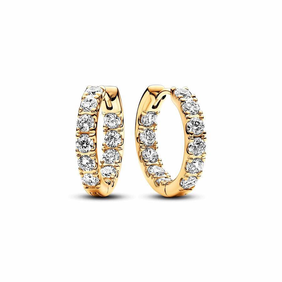 New 925 Silver Sparkle Double Hoop Heart Earrings For Women Fashion Silver Earring Jewelry Gift