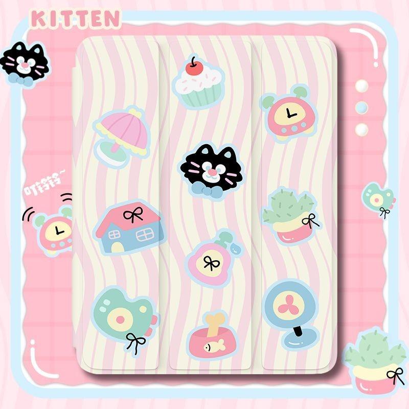 

Для iPad 2021 9th 10.2, чехол с милым животным рисунком, тройной чехол для iPad для iPad 2022 10th 10.9 Air4 Air5 10.9 с подставкой для карандашей iPad 2018/17 Gen6/5