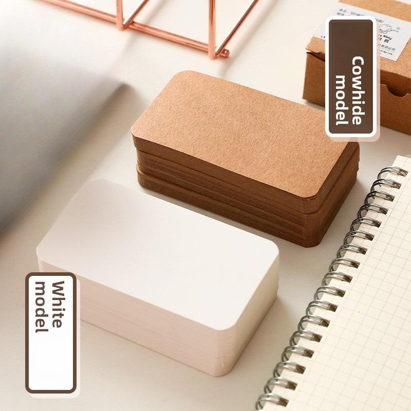 DIY Creative Blank Cards Kraft Paper Graffiti Postcards Small Message Bookmarks Notes Word Cards