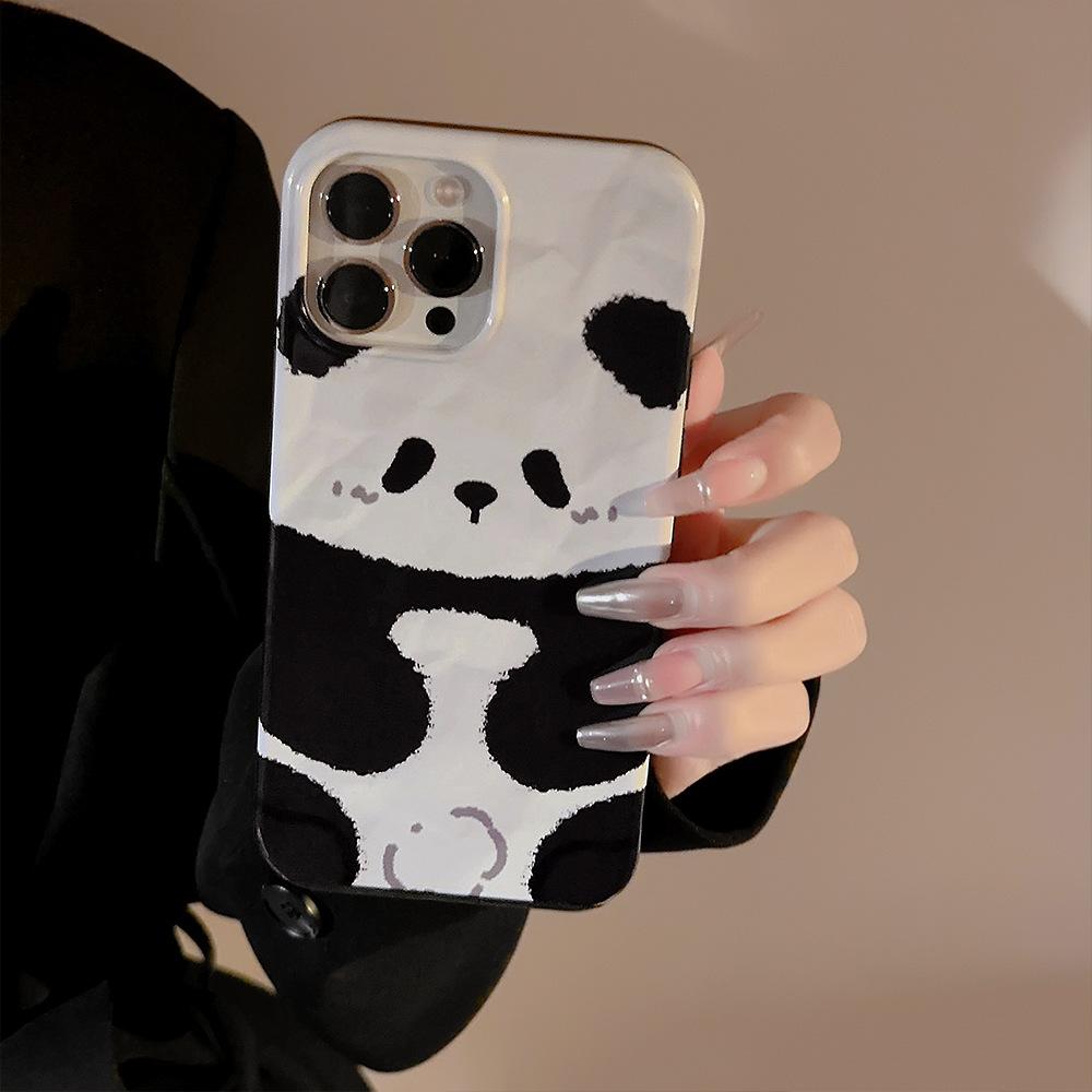 Creative Panda Phone Case for iPhone 13 iPhone 15 iPhone 16 Pro Max